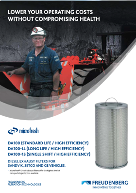 DA100 Disposable Diesel Filter